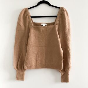 H&M Puff Sleeve Squareneck Sweater